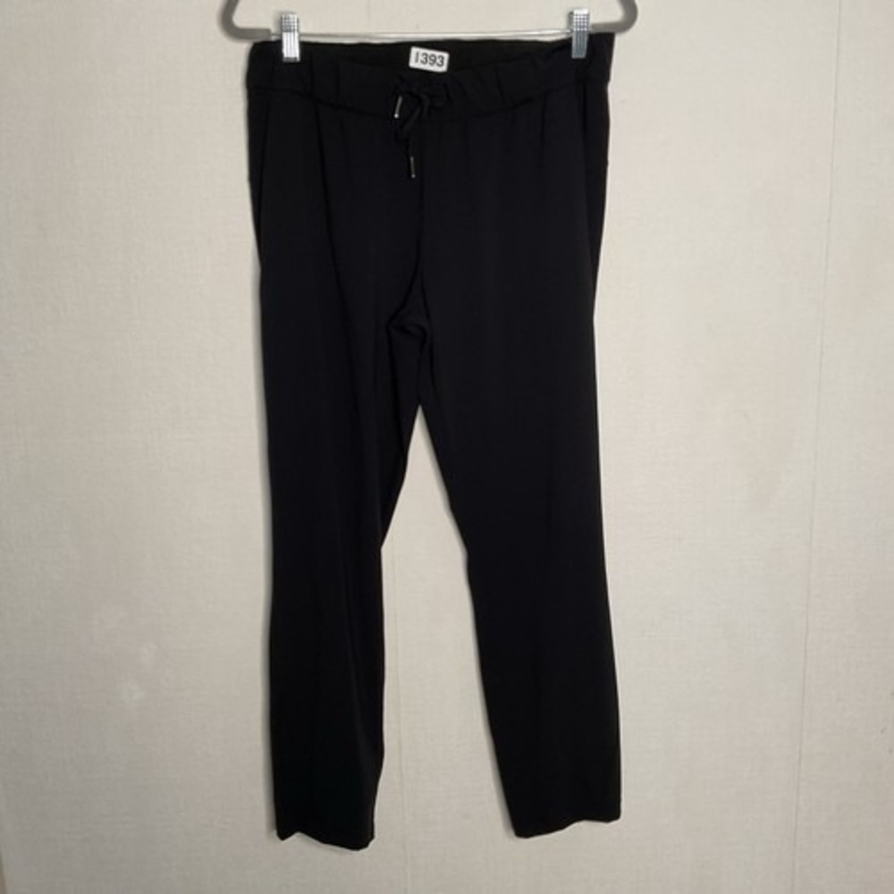 Lululemon Black Elastic Waist Drawstring Minimalist Ankle Pants Women 8